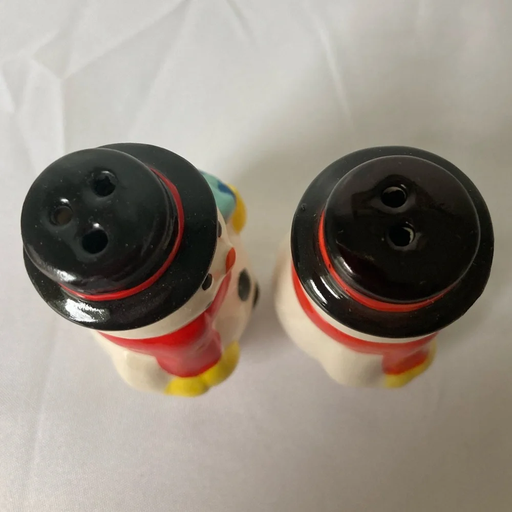 Christmas Salt & Pepper Set Snowmen‎ Snowman Porcelain Greenbrier Int 2.75